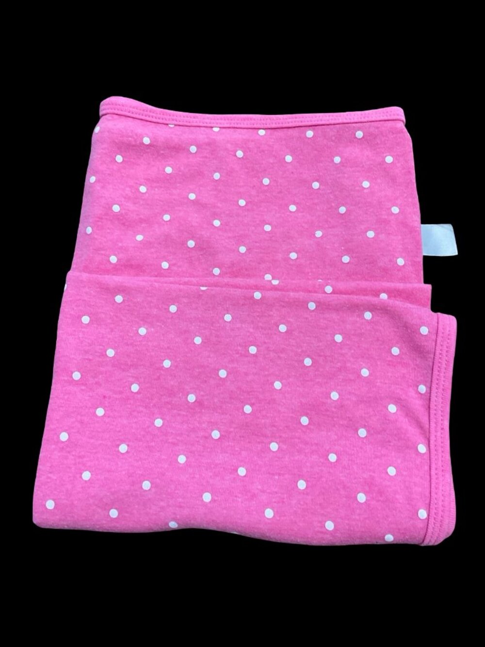 👣 5/$25 - Pink/White Polka Dot Print Baby Blanket